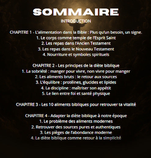 Ebook - Comprendre la diet biblique